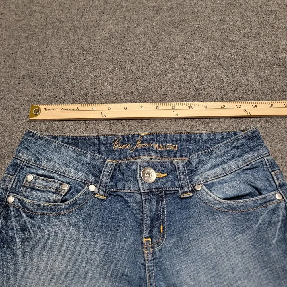 Guess Jeans Womens 27x32 Blue Malibu Bootcut Low Rise Denim Pants Stretch Casual
